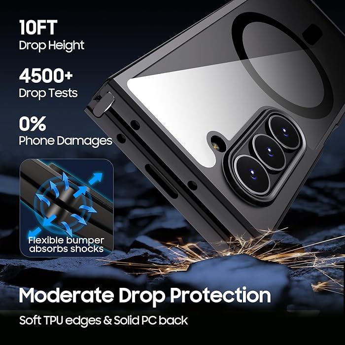 Samsung Galaxy Z Fold 6 Anti Yellowing Shockproof Bumper Case with Magsafe