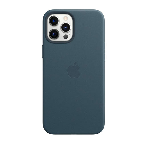 iPhone 15 Pro Max Leather Case With Ic Working - Batlic Blue