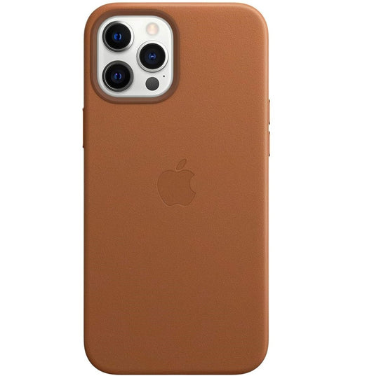 iPhone 15 Pro Max Leather Case With Ic Working- Saddle Brown