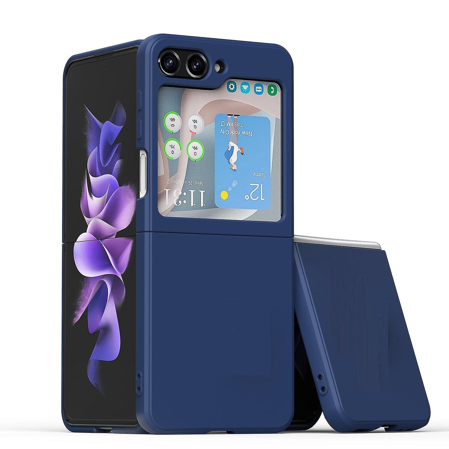Samsung Galaxy Z Flip 5 Silicon Case Liquid Silicon Inner Fabric with Logo