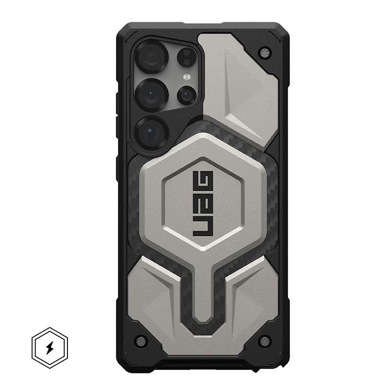 Samsung Galaxy S23 Ultra UAG Monarch Pro (Inner Leather) Case With Magsafe - Silver