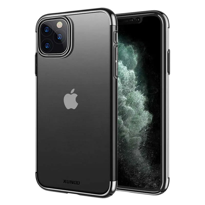 iPhone 15 XUNDD Jazz 2 Series Luxurious Electroplated Shockproof Clear Case-Black