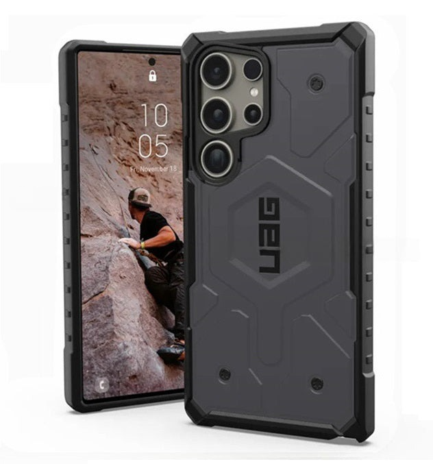 Samsung Galaxy S24 Ultra UAG Case, Pathfinder Rugged Featherlight Shockproof Protective Magsafe Case - Titanium Grey