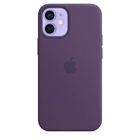 iPhone 13 Mini Original Liquid Silicon Case with Logo - Deep Purple