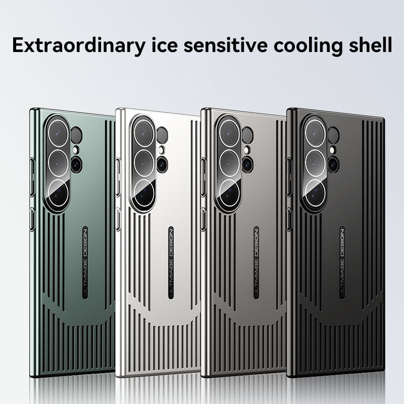 Samsung Galaxy S23 Ultra ICE Cooling Sense Heat Dissipation Electroplating Frosted Case - Titanium