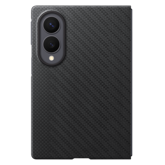 Samsung Z Fold8 Carbon Case, 0.8mm Slim Carbon Fiber Cover with Magsafe and Logo - Black