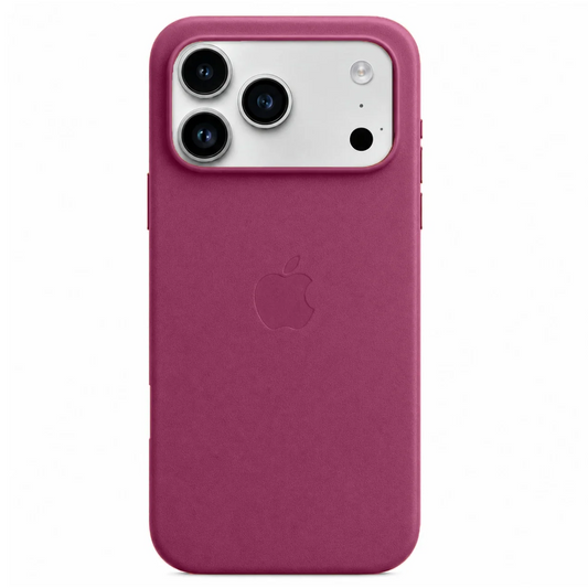 iPhone 18 Pro Leather Case with Magsafe with Camera Control Button - Burgundy