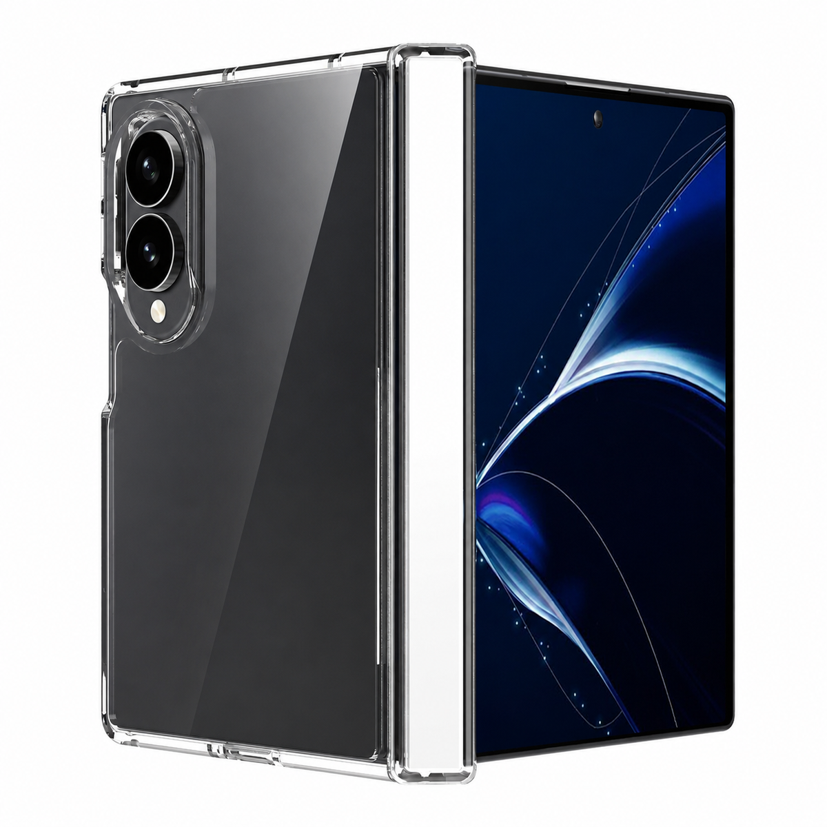 Samsung Z Fold8 Transparent Case, Cristal Clear Anti-Yellowing Magnetic Magsafe Case with Hinge Protection