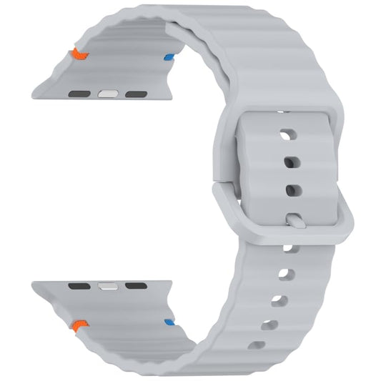 Sport Straps Silicone Waterproof Wristband iWatch Band for (42-44-45-46-49 MM) - Grey