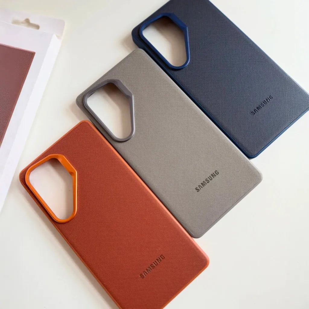 Samsung Galaxy S26 Ultra Signature Luxury Doted Vegan Leather Case - Grey