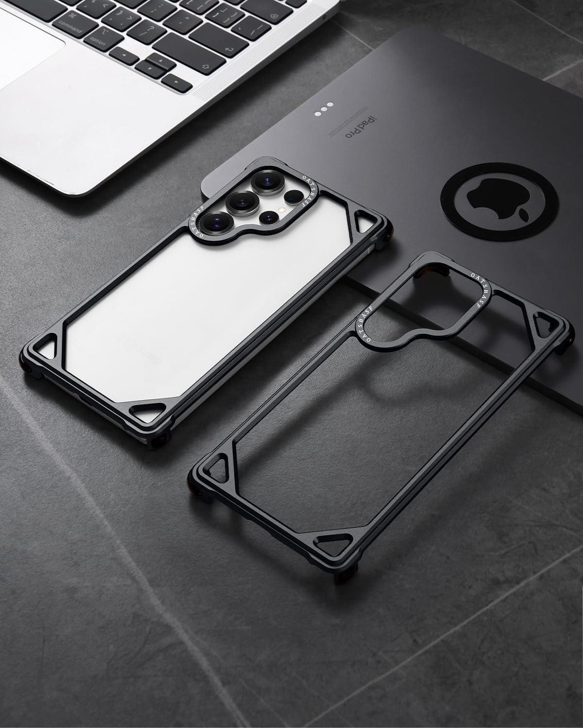 Samsung Galaxy S26 Ultra Metal Bumper Case, Aluminum Frame Shock Protection Case - Black