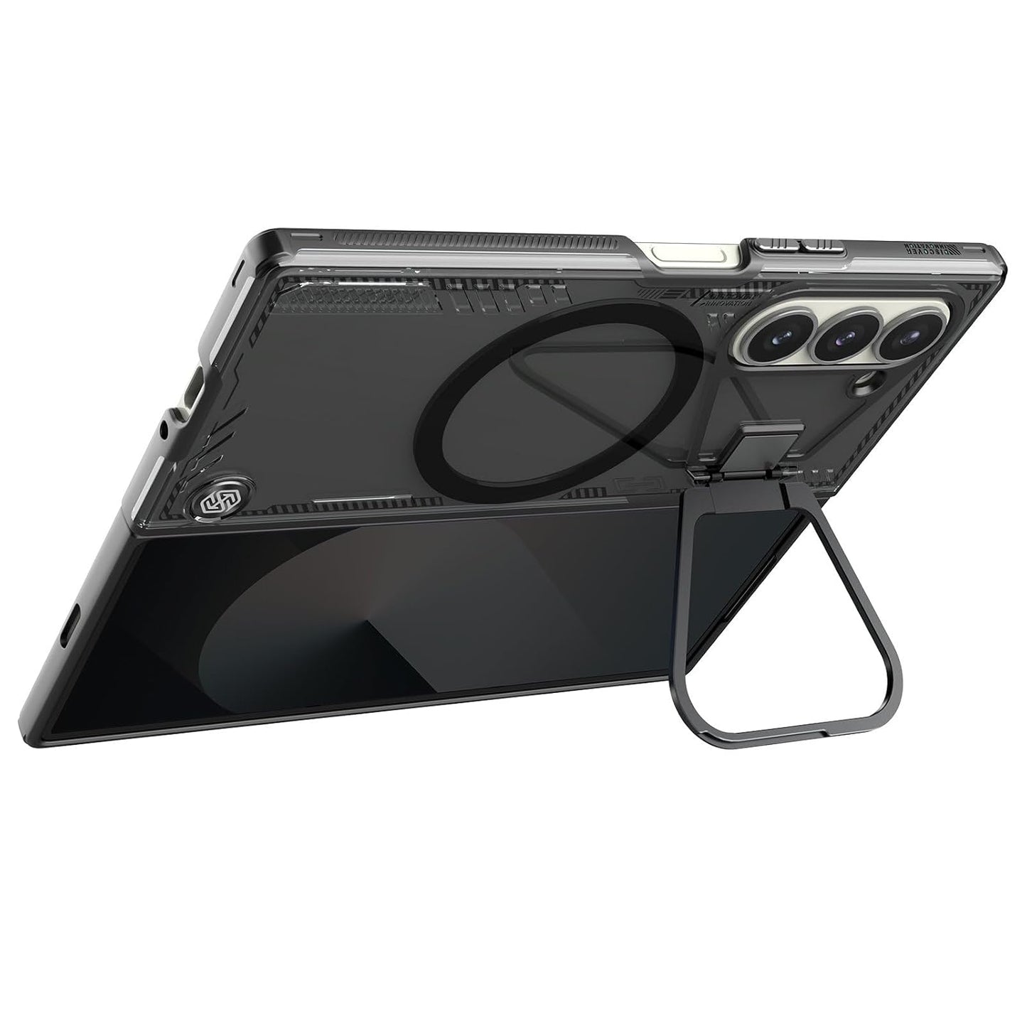 Samsung Galaxy Z Fold6 Nillkin ICEBLADE Series Corner Air Bags + Aluminum Camera Protect Kickstand Case with Magsafe