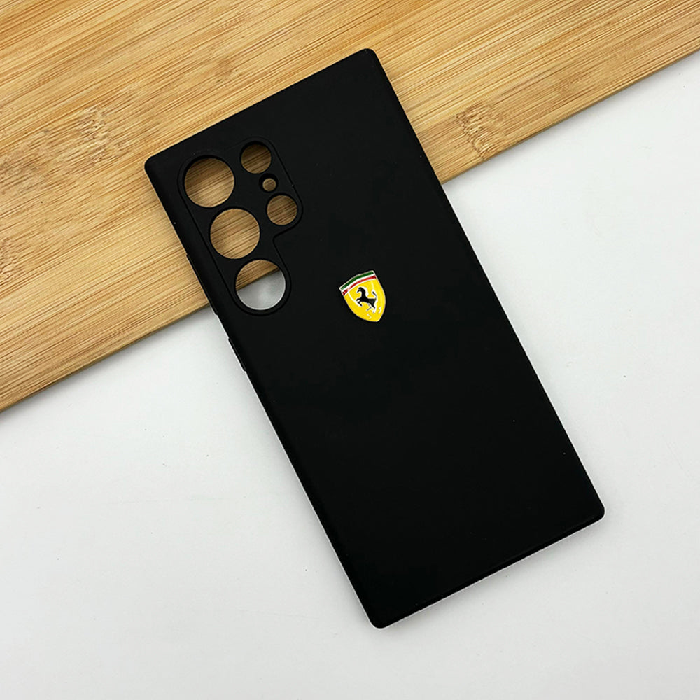 Samsung Galaxy S25 Ultra Silicon Case, Ferrari Silicon Sport Car Series FR Logo