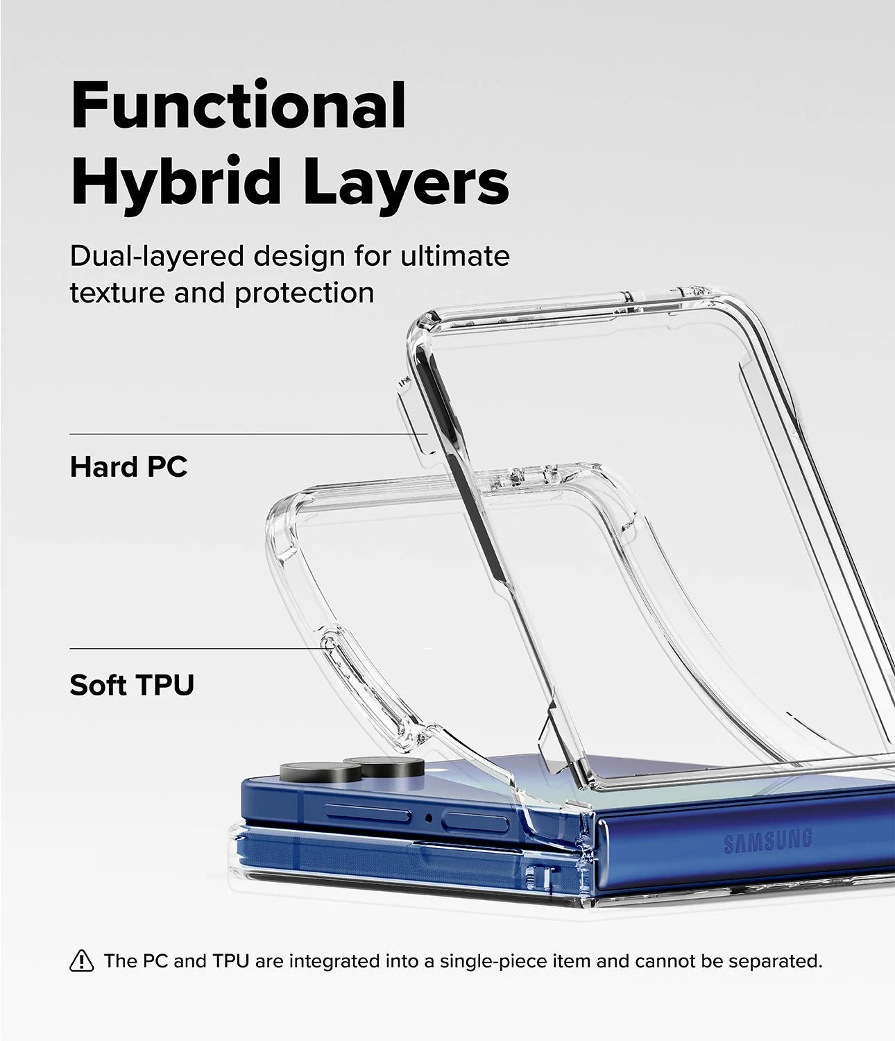 Samsung Galaxy Z Flip7 Crystal Clear Anti Yellowing Transparent Back Cover