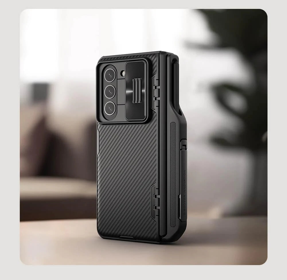 Samsung Galaxy Z Fold 5 Camshield Pro Case S Pen Holder With Camera Protection - Black
