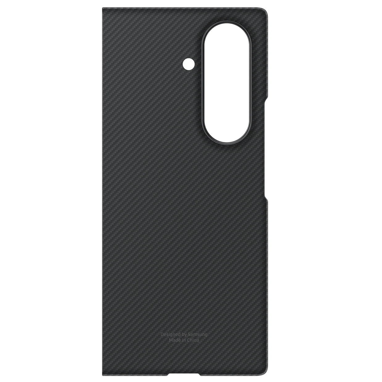 Samsung Galaxy Z Fold7 0.8mm Aramid Carbon Fiber Back Cover with Logo (Only Back) - Black