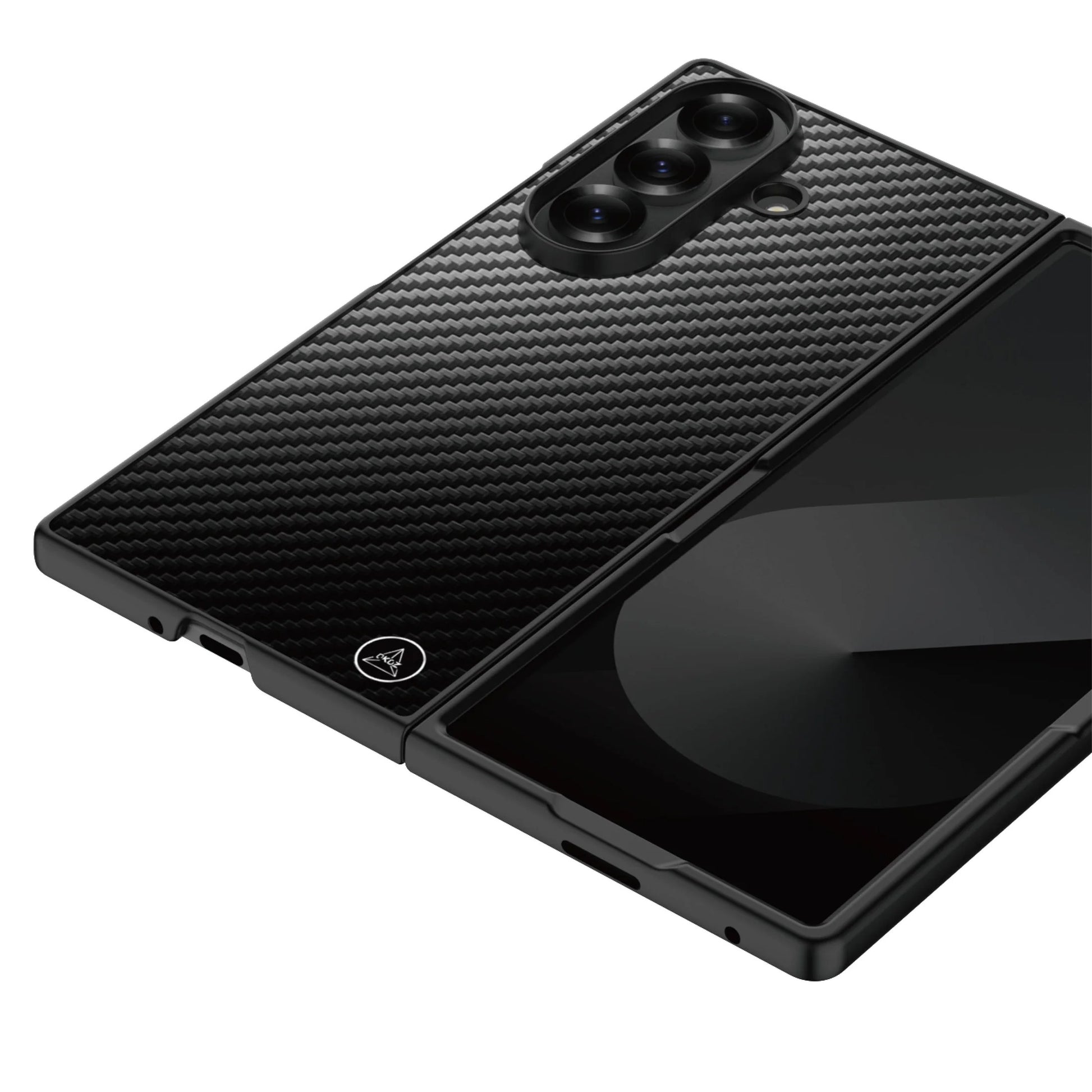 Samsung Galaxy Fold7 Carbon Case Matte Finish Eclipse Series Back Cover - Black