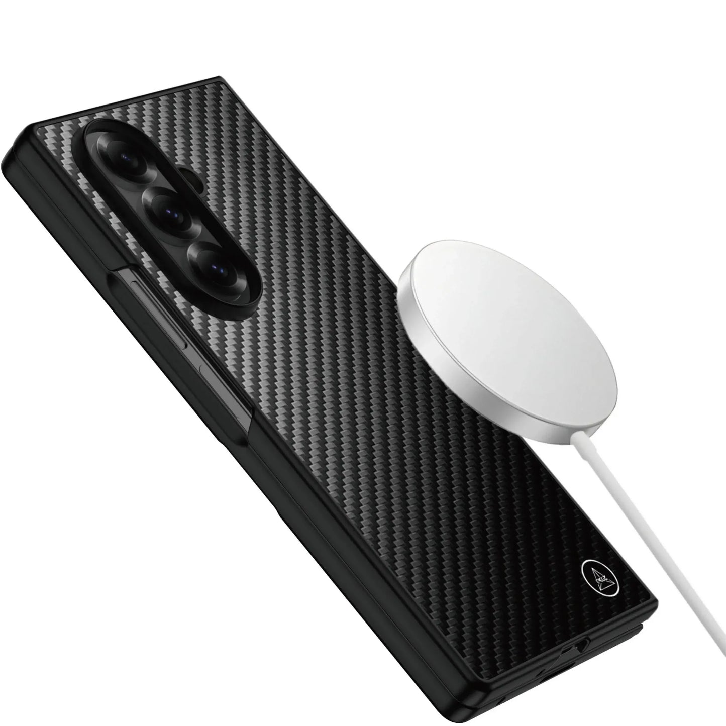 Samsung Galaxy Fold7 Carbon Case Matte Finish Eclipse Series Back Cover - Black