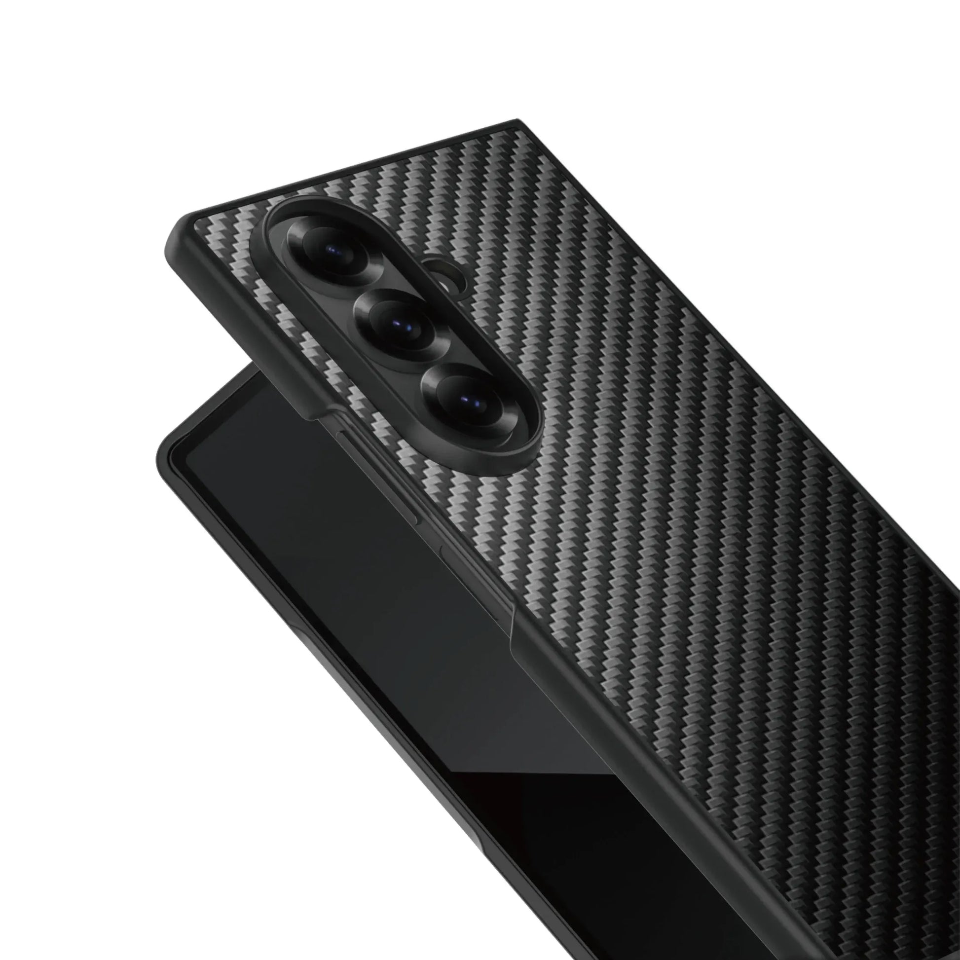 Samsung Galaxy Fold7 Carbon Case Matte Finish Eclipse Series Back Cover - Black