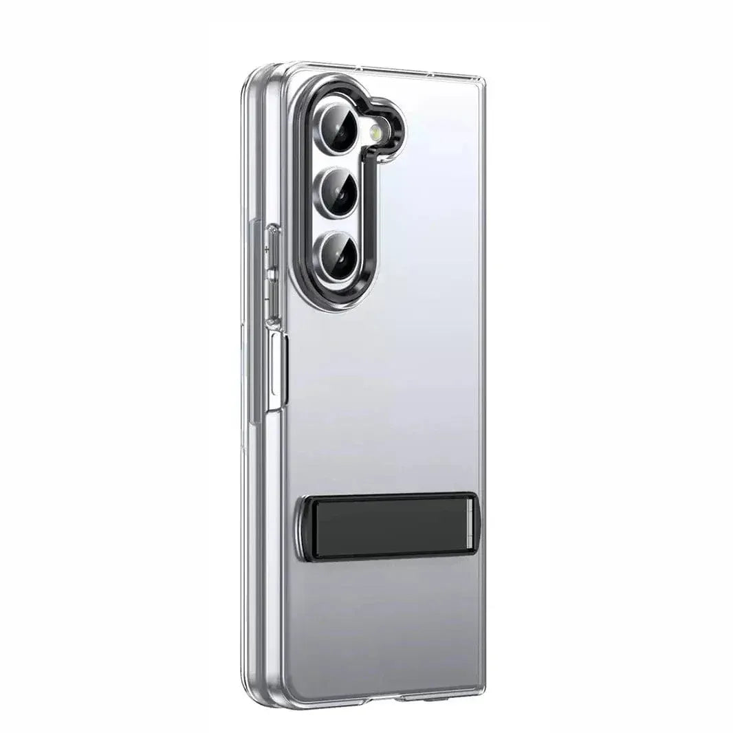 Samsung Galaxy Z Fold7 Anti Yellowing Transparent Back Cover with Kickstand & Front Glass