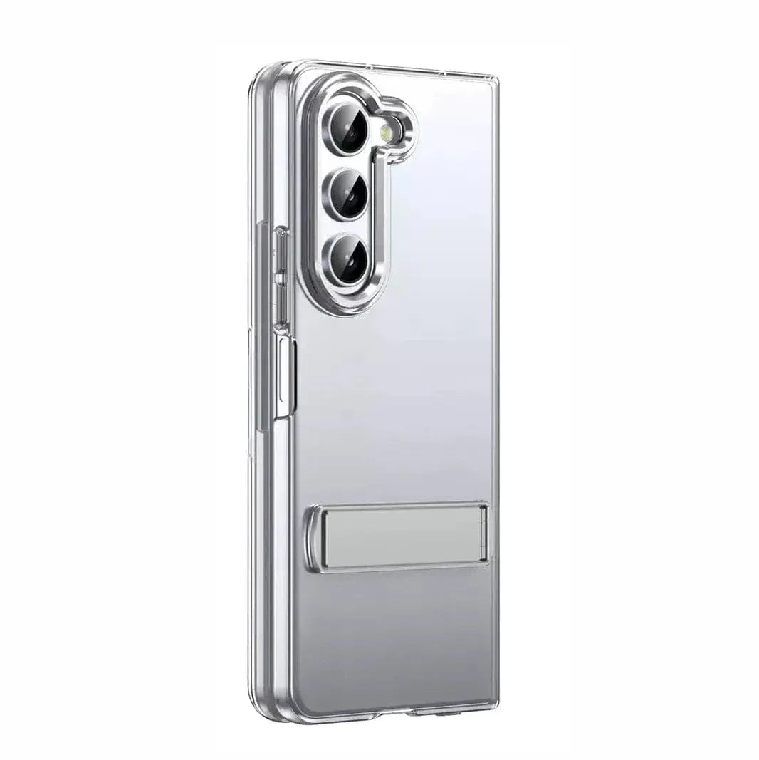 Samsung Galaxy Z Fold7 Anti Yellowing Transparent Back Cover with Kickstand & Front Glass