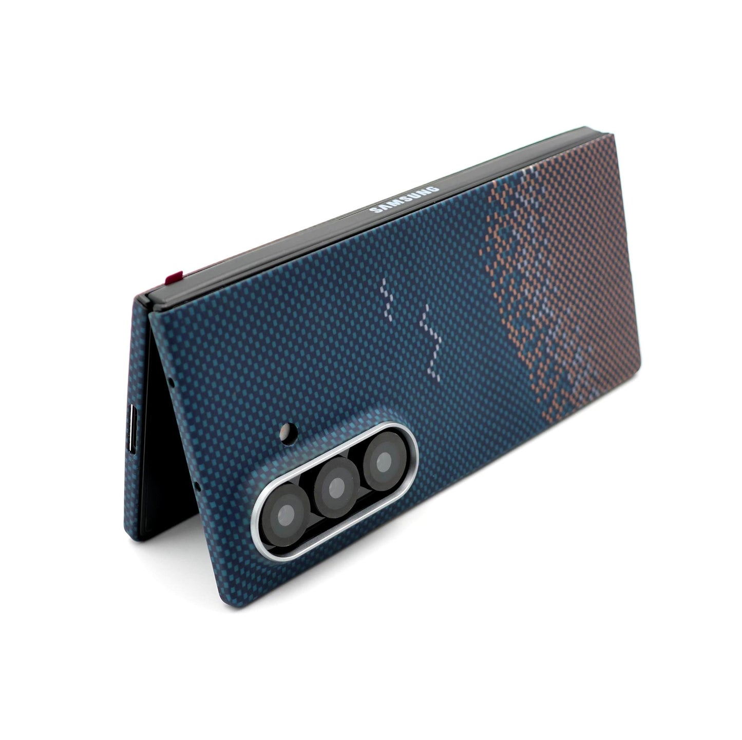 Samsung Galaxy Z Fold7 Real Carbon Fiber Case, 0.5mm Super Slim Original SLIVA Carbon Fiber with Magsafe - Blue