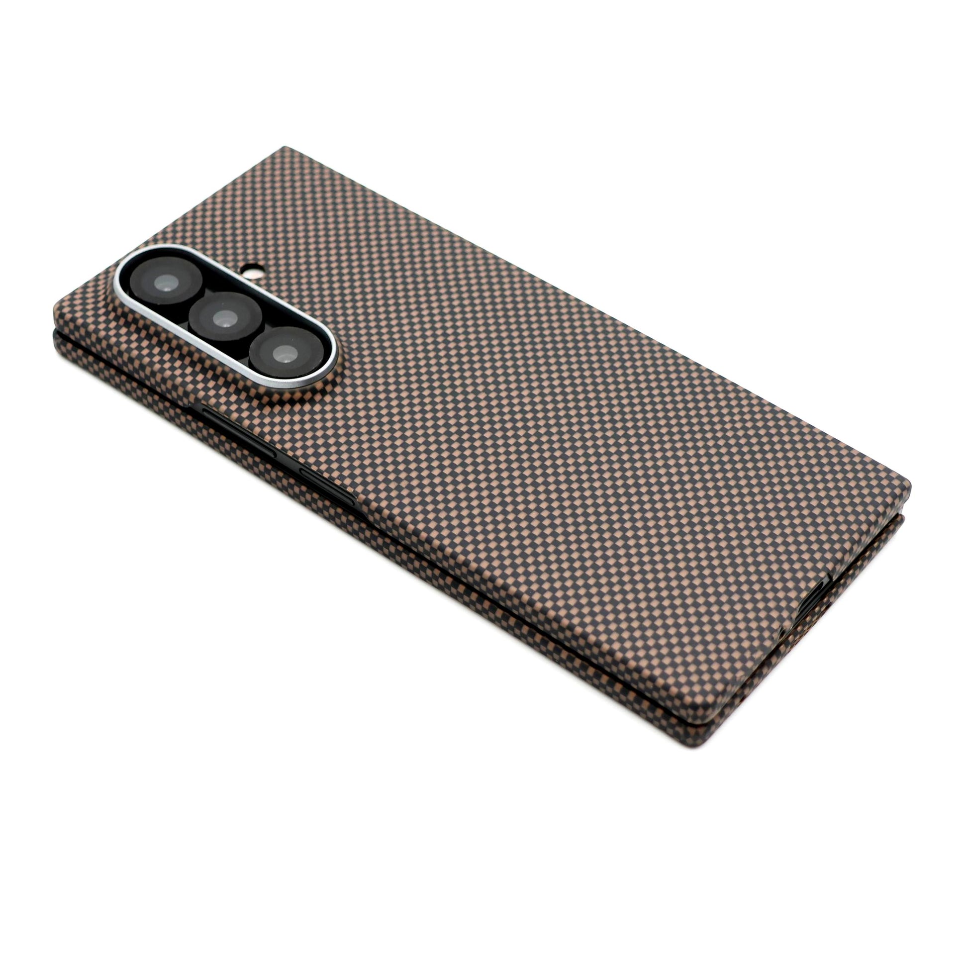 Samsung Galaxy Z Fold7 Real Carbon Fiber Case, 0.5mm Super Slim Original SLIVA Carbon Fiber with Magsafe - Brown