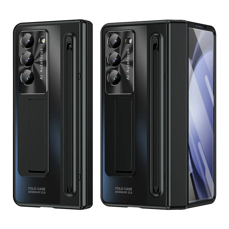 Samsung Galaxy Z Fold6 Electroplating Case with S Pen & Kickstand - Black
