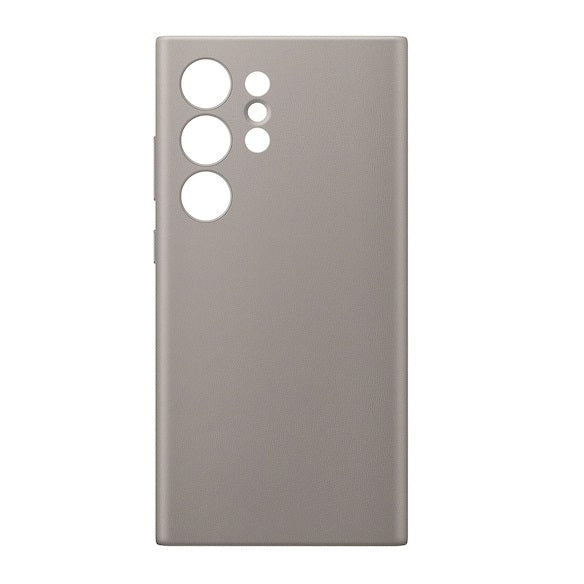 Samsung Galaxy S23 Ultra Leather Case With Logo - Titanium