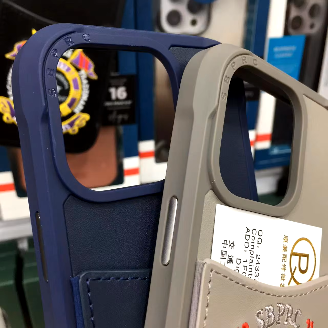 iPhone 16 Pro Max Original Santa Barbara Polo Racquet Club Abner Series Back Pocket Leather Case - Black