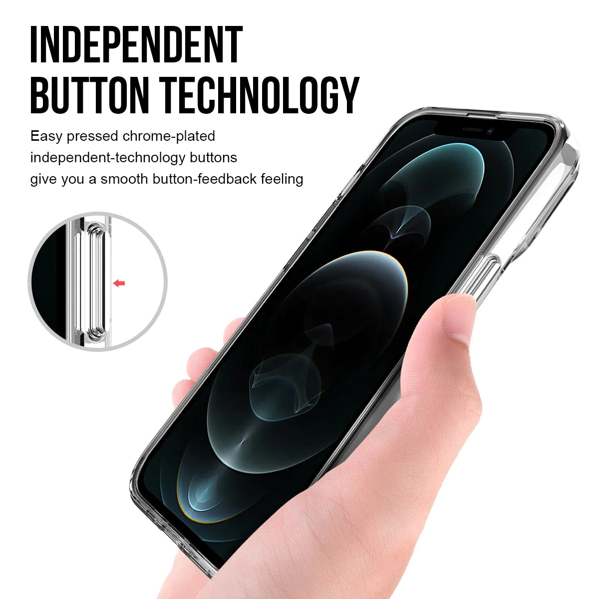 iPhone 13 Pro Max Transparent Case with Bump Camera Protection - Transparent