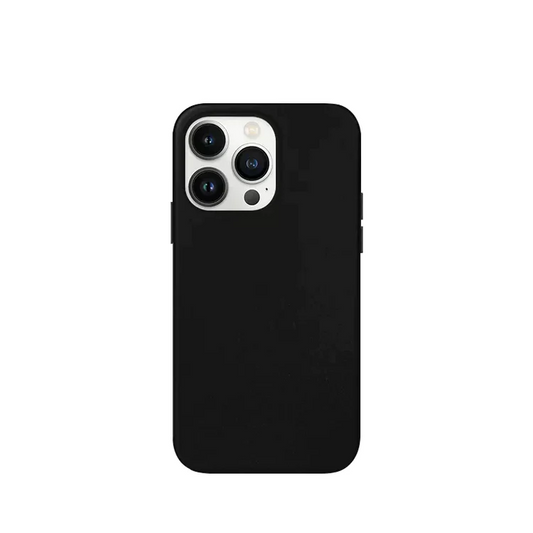 K-doo iPhone 15 Plus Leather Case Back Cover- Black