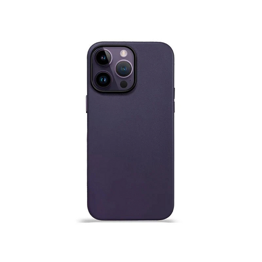 K-doo iPhone 15 Plus Leather Case Back Cover- Purple
