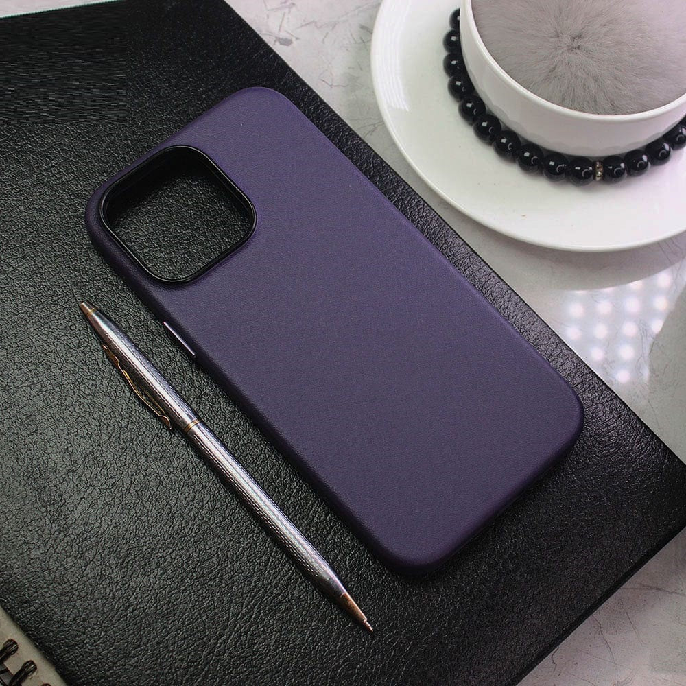 iPhone 14 Pro Max Kzdoo Noble Series Genuine Leather Case - Purple