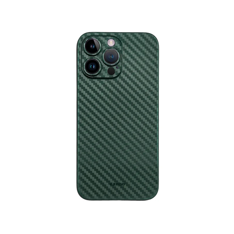 iPhone 14 Pro Max 0.3mm Ultra Thin Air Carbon Fiber Design Luxury Smooth Finish K-Doo - Green