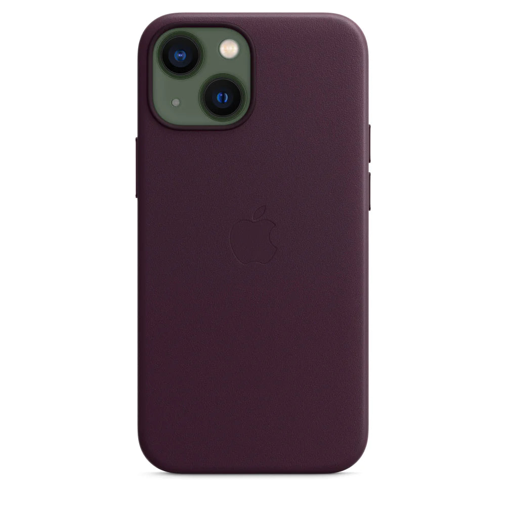 iPhone 14 Leather Case with MagSafe -Dark Purple