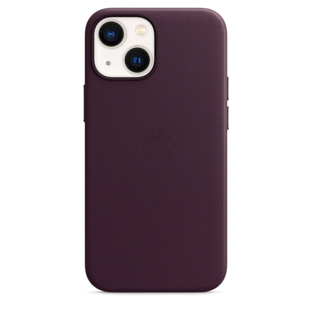 iPhone 14 Leather Case with MagSafe -Dark Purple