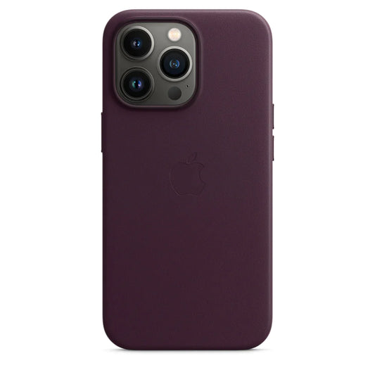 iPhone 15 Leather Case - Deep Purple