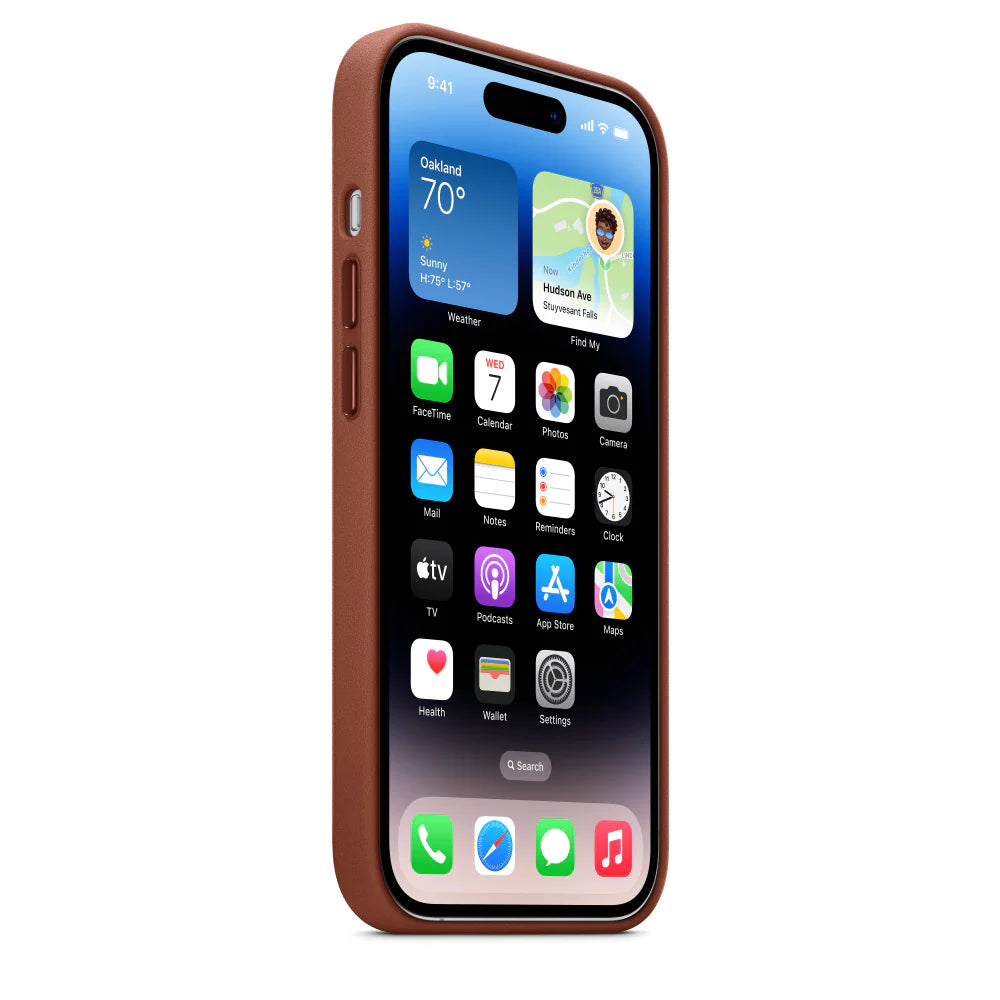 iPhone 14 Pro Leather Case - Umber Brown