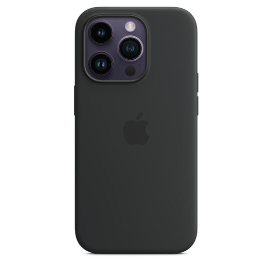 iPhone 15 Pro Max Original Silicone Case With Magsafe (IC Animation Working) - Midnight Black
