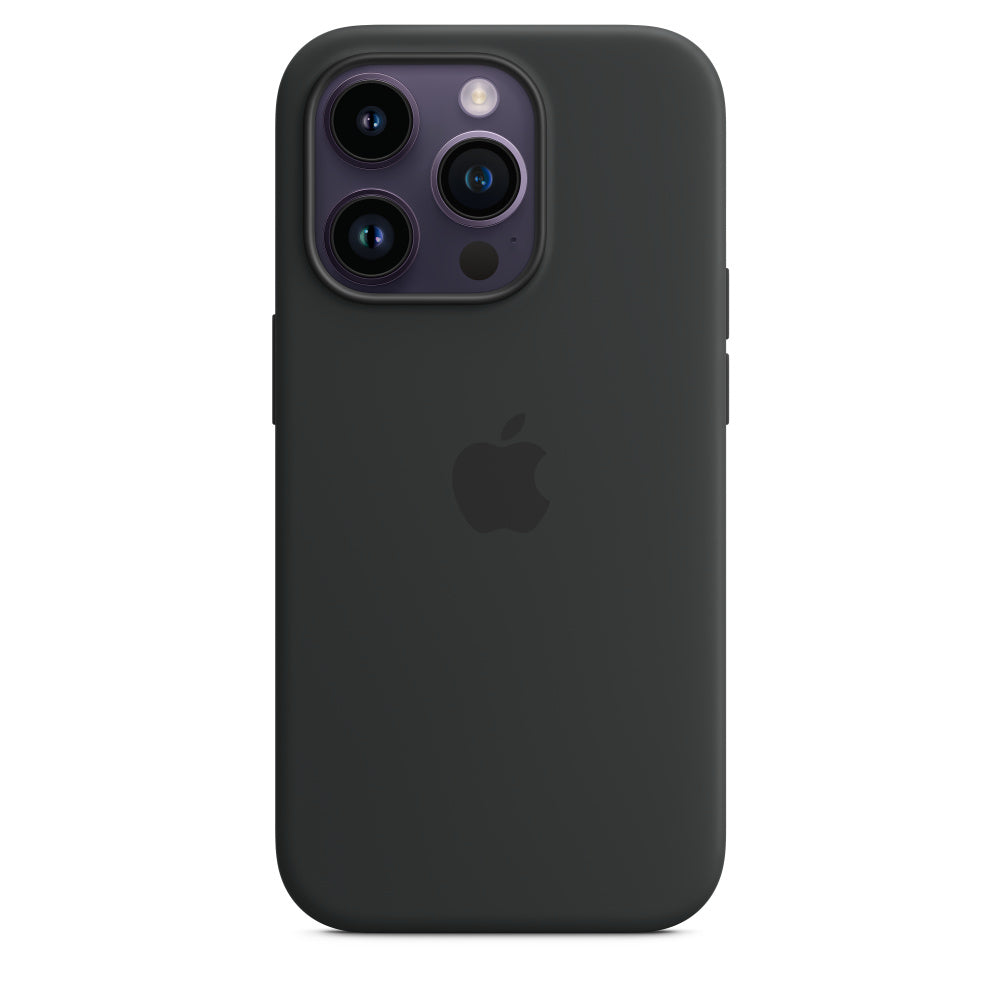 iPhone 14 Pro Max Original Liquid Silicon Case With Magsafe IC Working (Animation) - Mid Night Black