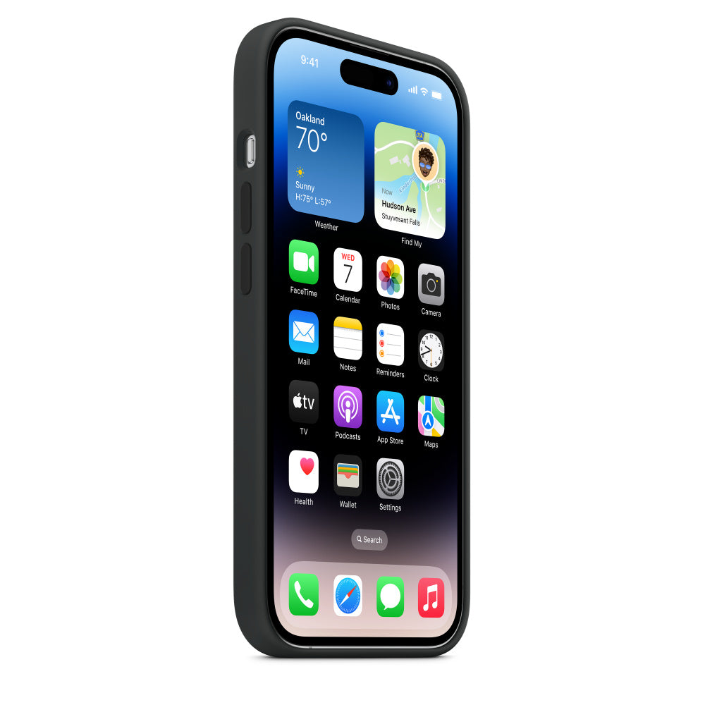 iPhone 14 Pro Max Original Liquid Silicon Case With Magsafe IC Working (Animation) - Mid Night Black