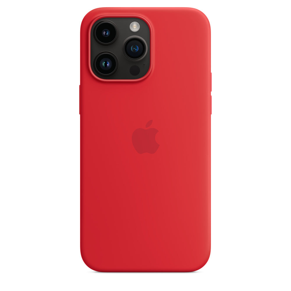 iPhone 15 Pro Original Silicone Case With IC Working - Red