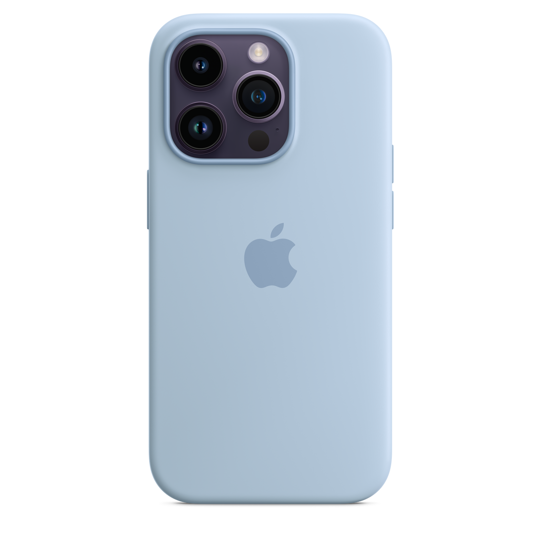 iPhone 14 Pro Original Liquid Silicon Case With Magsafe IC Working (Animation) - Sky Blue