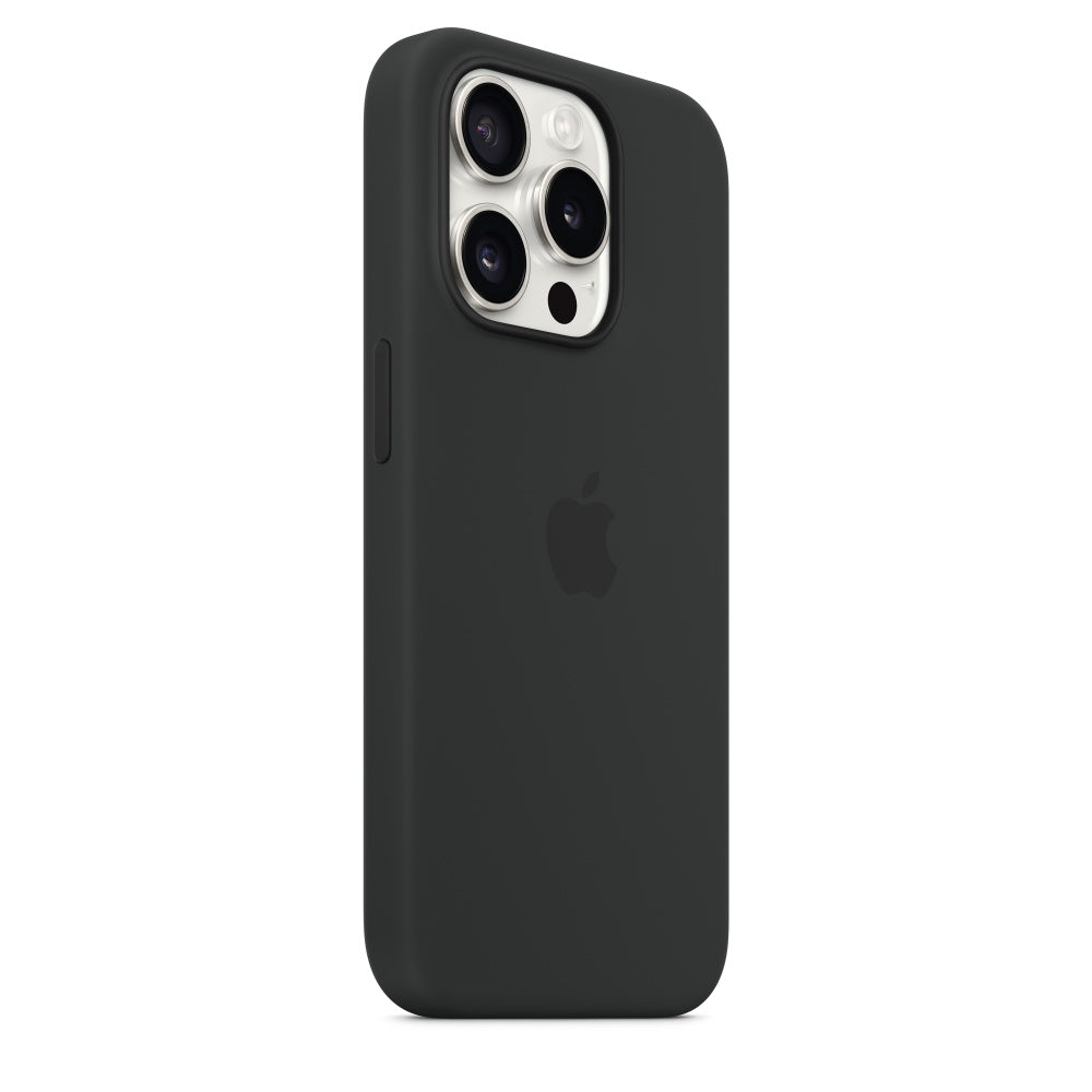 iPhone 15 Pro Max Original Silicone Case With IC Working - Black