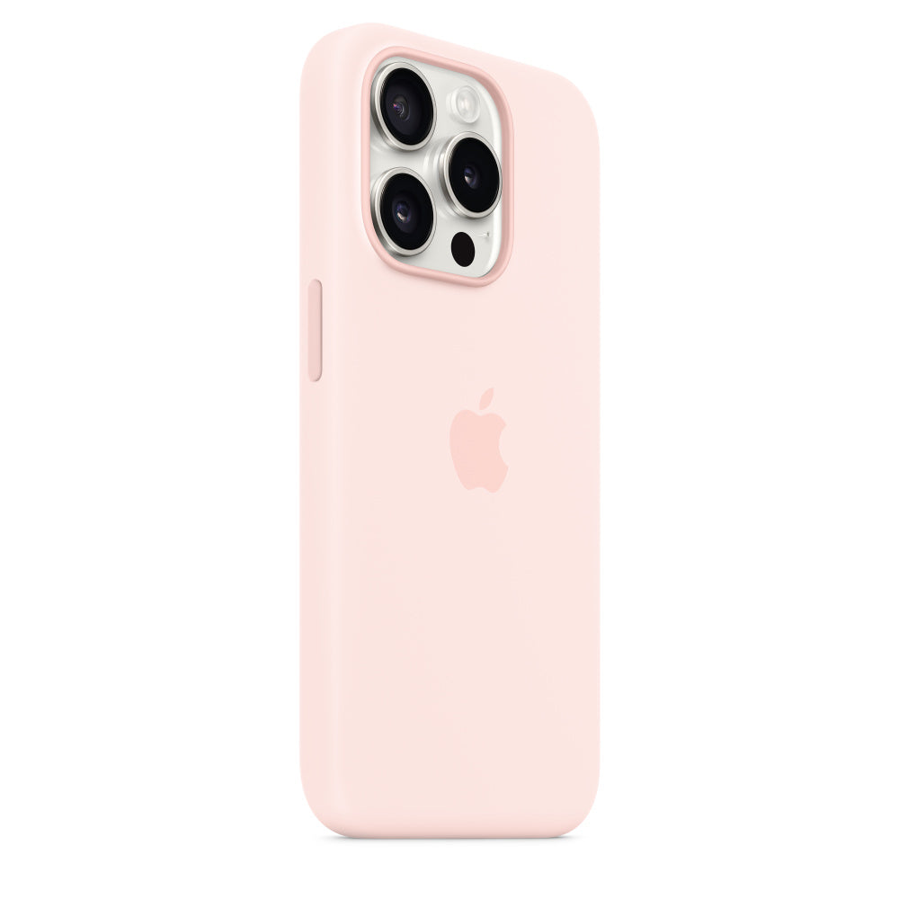 iPhone 15 Pro Original Silicone Case With IC Working -Pink
