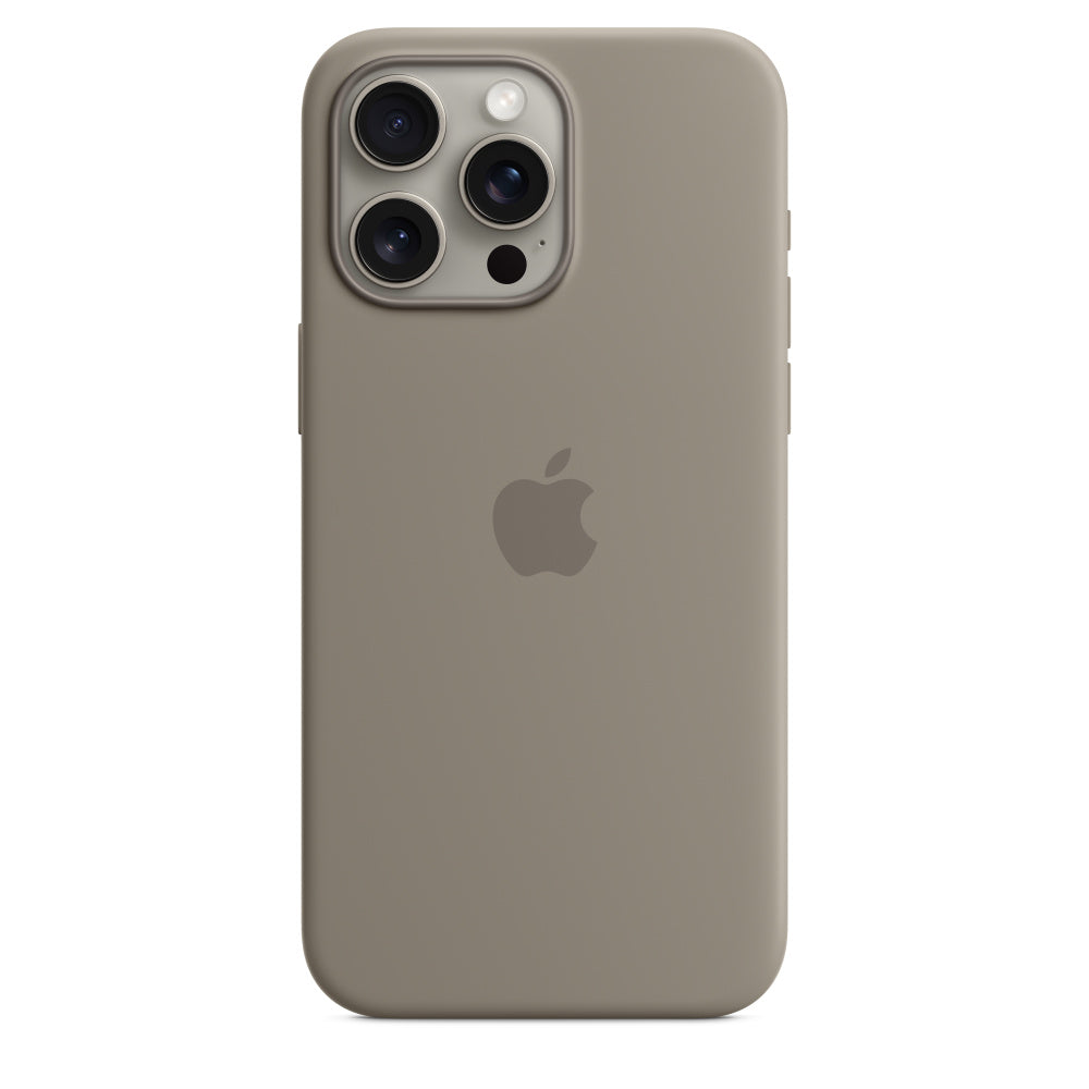 iPhone 15 Pro Original Silicone Case With IC Working - Grey