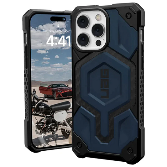 iPhone 15 Plus UAG Monarch Pro Mag-Safe Slim Fit Rugged Protective Case Cover- Blue