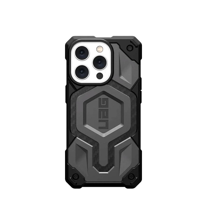 iPhone 15 UAG Monarch Pro Mag-Safe Slim Fit Rugged Protective Case Cover- Grey