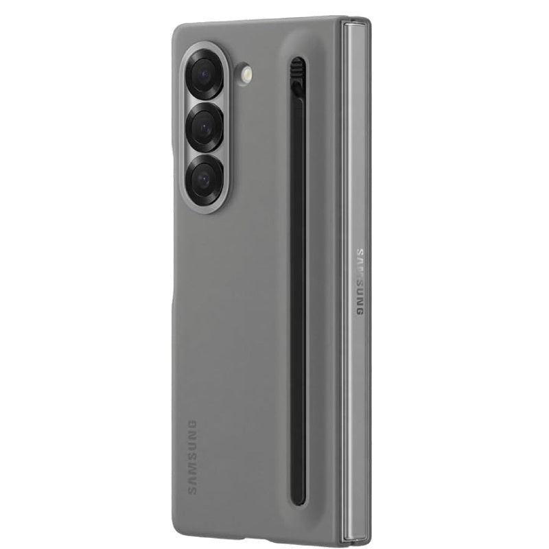 Samsung Galaxy Z Fold 6 Original Liquid Silicon Case with S-Pen and Logo - Grey